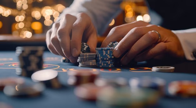 Baccarat table Playtech baccarat table with live dealer
