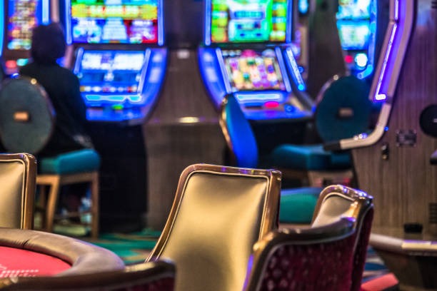 Baccarat table with live dealer